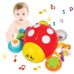 KiddoLab Lilly The Bug, Press & Crawl Musical Activity Toy. Ladybug Baby Nursery Multisensory Educational Learning Development Toy. Toddler Crawling Toys for Interactive Learning Ages 6 Months+