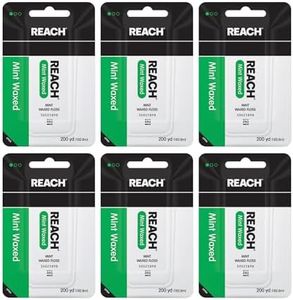 Reach Johnson & Johnson Mint Waxed Dental Floss 200 Yards (Pack of 6)