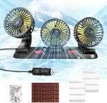 Portable 3-Head Car Cooling Fan - 2