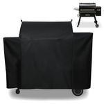 Grill Cover for Traeger Ironwood 885 Pellet Grill, Replace for Traeger BAC513 Grill Parts, Heavy Duty Fade Resistant Barbecue Cover, Outdoor BBQ Accessory