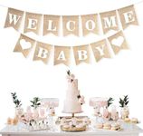 Welcome Baby Burlap Banner Flags Vi