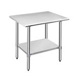 Rockpoint HX2019-14 36 in. x 24 in. Kitchen Table, 36x24inch, Silver