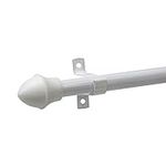 Proper Tools � Cafe Rod, Curtain Pole Extendable, Telescopic Metal Curtain Pole - 55-85 cm (21.65" - 33.46") - For Kitchen, Bathroom - White