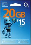 O2/02 - £15/month for 6GB Data, 250 minutes, 250 texts. Big Bundle Tariff. Superfast 4G Internet Pay As You Go Prepay Multi SIM - Includes NANO/MICRO/STANDARD Simcard Sim Card for all Mobile Phones.