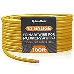 InstallGear 14 Gauge OFC Primary Remote Wire, 100-feet - Yellow | Speaker Cable for Car Speakers Stereos, Home Theater Speakers, Surround Sound, Radio, Automotive Wire, Outdoor | Speaker Wire 14 Gauge