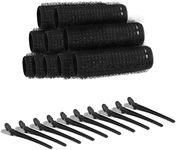 Premium Small Size Hair Rollers Set 20mm Self Grip Curlers for Short and Fine Hair, Includes 10 Rollers and 10 Clips, Ideal for DIY Styling and Salon Use No Heat Needed