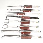 ATAR 8 TWEEZERS FIBER GRIP CROSS LOCKING JEWELRY SOLDERING SPECIAL SHAPES ATL35