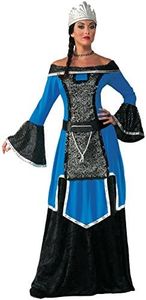 Forum Novelties Costume da Regina Medievale Blu per Donna