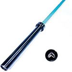 Tribe WOD Olympus Barbell Bar & Weight Bar - Bend-proof, Multipurpose Cerakote Weightlifting Barbell - 16 kg Capacity - Ideal for Gym and Lifting Workouts for Strength Training -Aztec Teal (Women)