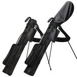 Craftsman Golf Lightweight Sunday Carry Bag with Stand Perfect for Driving Range,Par 3 Course Walking Nine (Black)