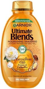 Garnier Ultimate Blends Marvellous Oils Shine Enhancing Vegan Shampoo for Dull Hair 400ml