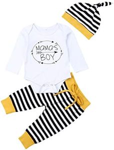 Geagodelia Set di Abbigliamento per Bambini Neonato 3 Pezzi Completi Pagliaccetto Pantaloni Cappello Autunno Inverno