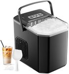 Ice Maker Machine Countertop, 9 Ice Cubes in 6-8 Minutes, 26.5 Lbs in 24 Hours, Self-Cleaning Ice Cube Makers Machine with Standing Ice Scoop, for Home/Kitchen/Camping