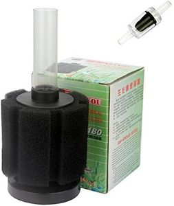 Senzeal S Size Bio Sponge Filters Filtro de Espuma Bioquímica para Acuario Fish Tank Air Pump with Check Valve Negro
