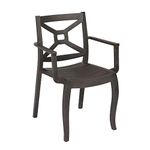 BrackenStyle Zeus Garden Patio Dining Stacking Arm Chair (Anthracite)