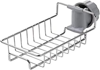 Livable Cloud Stainless Steel Faucet Rack, Hanging Type, Suitable for Kitchen Sink, Bathroom Sink Storage Rack, can be Placed Sponge, soap, Shampoo, Shower Gel, 6.9×5×1.3