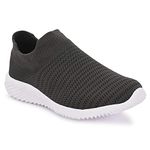 TECHNOFIT Men's Launch Grey Knitted Mesh Slip On Modern Vice Casual/Sports/Dancing Shoes 10 UK/IND