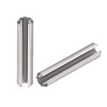 uxcell Slotted Spring Pin - M4 x 30mm 304 Stainless Steel Split Spring Roll Dowel Pins Plain Finish 20Pcs