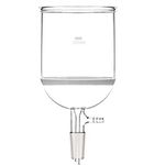 Deschem 24/40 Glass Buchner Filtering Funnel with Fine Frit Vacuum Serrated Tubulation Lab Borosilicate Glassware (500ml, 1# Coarse)