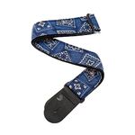 Planet Waves Woven Guitar Strap, Bandana Blue