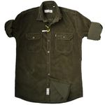 FILO HEVIS Men's Corduroy Cotton Regular fit Casual Shirt. Green-L