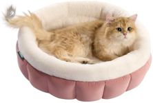 BALANCE Round Cat Beds for Indoor Cats - Donut Dog Beds for Small Dogs, Washable Pet Bed for Puppy and Kitten with Anti-Slip Bottom