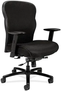 HON Wave Big and Tall Office Chair, 450lbs Weight Capacity, Extra Wide Seat, Heavy Duty Tilt Recline, Swivel Wheels, Comfortable for Long Hours