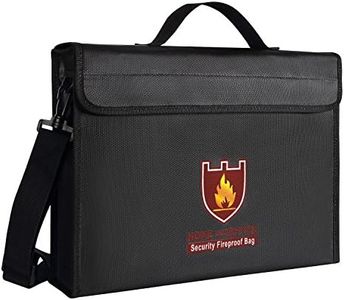 Bolsa de documentos Ignifuge A4 resistente al fuego y al agua, bolsa de seguridad para batería, cierre de cremallera, almacenamiento máximo (15x11x3 pulgadas)