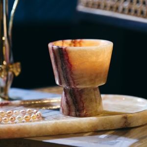 GarnCeilo Marble Candle Holder, Empty Tealight Candle Decor Holders, Clay Pink