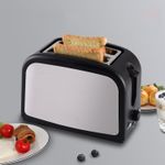 Frafuo 2 Slice Toaster Black Wide S