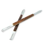 2pcs Dental Wax Knife Plaster Alginate Mixing Spatula Stainless Steel Plaster Mixing Tools with Wooden Handle for Dental Laboratory