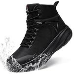 Men's Military Tactical Waterproof Boots Lightweight Combat Boots Durable Work Hiking Motorcycle shoes (9 Men,Black)