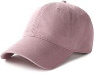 FURTALK Cotton Low Profile Baseball Cap Hat for Men Women Adjustable Dad Hat Four Seasons Classic Pink