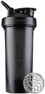 BlenderBottle Classic V2 Shaker Bottle Perfect for Protein Shakes and Pre Workout, 28-Ounce, Black