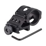 Tactical Offset Flashlight Mount for Picatinny Rail (MIL-STD-1913, STANAG 2324,STANAG 4694) - Offset Side 45 Degree Mount for All Standard 1 inch Flashlight