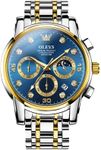 OLEVS Men's Watch Blue Dial Big Fac