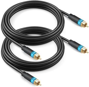 BlueRigger RCA Audio Subwoofer Cable (3M - 2 Pack, Dual Shielded with Gold Plated RCA to RCA Connectors) – for Subwoofer, Amplifier, Home Theater