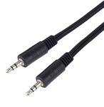 PremiumCord Stereo Jack Cable 0.5 m Stereo Jack Plug to Male Aux Headset Audio Connection Cable for TV Mobile Phones MP3 HiFi Shielded Colour Black