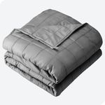 Bare Home Weighted Blanket Twin or Full Size 10lb (40" x 60") for Kids - All-Natural 100% Cotton – Premium Heavy Blanket Nontoxic Glass Beads (Grey, 40"x60")