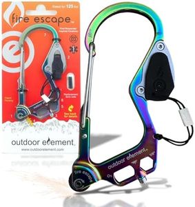 OUTDOOR ELEMENT Fire Escape, Emergency Escape Tool, Seatbelt Cutter, Window Breaker, Multi Tool, Fire Starter, Carabiner, and Much More