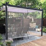 OuPai Roller Blinds Clear Roller Blind Outdoor Gazebo Clear Roller Blinds, Waterproof Windproof PVC Roll Up Shades, Balcony Pergola Curtain 65/85/105/125/145/155CM All Installation Parts Included