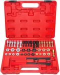 Thread Chaser Set 42Pcs, Thread Repair Kit Includes 21 Rethreading Dies, 19 Rethreading Taps & 2 SAE Thread Files, Thread Restorer Kit with UNF, UNC and Metric Size