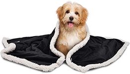 PAWSOME Blanket for Dogs Cats, Warm Flannel Plush Pet Bed Blanket Reversible Black (XXL)