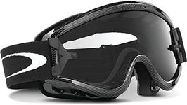 Oakley L-Frame Graphic Frame MX Goggles (Carbon Fiber/Clear Lens Glasses, One Size)