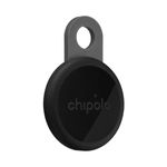 Chipolo LOOP - Rechargeable Bluetooth Tracker for Key and Pocket Location, Compatible with Apple or Google, Call Your Phone & Out of Range Alerts for Android (Charcoal)