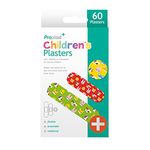 NT 60 x Children PLASTERS | New Pack | Kids | Unisex | Durable | Bright | Colourful | Breathable | Flexible | Wash Proof | Fun | Animals | Assorted | Designs | Size | Colour | Adhesive | UK Free P&P