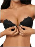GORGLITTER Women's Strapless Push U