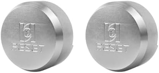 RESET-903 Keyed Alike Heavy-Duty Aluminum Hidden Shackle Padlock for Warehouses, Containers, Trailers, Vans, Trucks, Gate, Vending Machines - Stainless Steel Shackle, Hockey Puck Lock - Sliver- 2 Pack