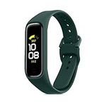 kwmobile Strap Compatible with Samsung Galaxy Fit 2 Strap - Replacement Silicone Watch Band - Dark Green