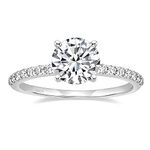 EAMTI 925 Sterling Silver 1.25 CT Round Solitaire Cubic Zirconia Engagement Ring Halo Promise Ring Size 3-13, Sterling Silver, Cubic Zirconia